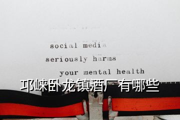 邛崍臥龍鎮酒廠有哪些