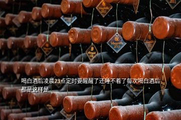 喝白酒后凌晨23點定時要醒醒了還睡不著了每次喝白酒后都是這樣是