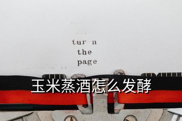 玉米蒸酒怎么發酵