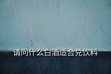 請問什么白酒適合兌飲料