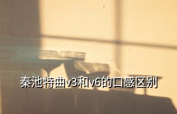 秦池特曲v3和v6的口感區別