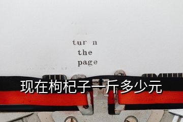 現在枸杞子一斤多少元