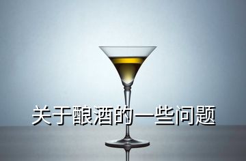 關于釀酒的一些問題