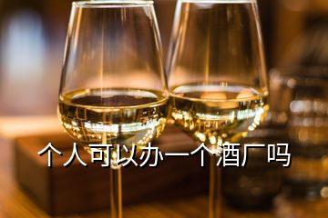 個人可以辦一個酒廠嗎