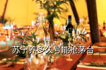 蘇寧養多久號能搶茅臺
