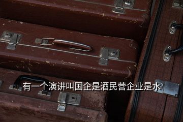 有一個演講叫國企是酒民營企業是水