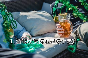 1. 酒駕吹氣標準是多少毫升