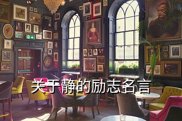 關于靜的勵志名言