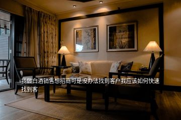 我做白酒銷售想招商可是沒辦法找到客戶我應該如何快速找到客