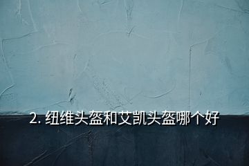 2. 紐維頭盔和艾凱頭盔哪個好