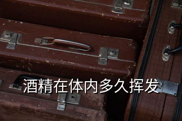 酒精在體內多久揮發