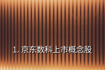 1. 京東數科上市概念股