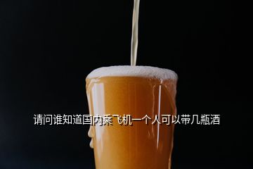 請問誰知道國內乘飛機一個人可以帶幾瓶酒