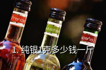 1. 純銀1克多少錢一斤