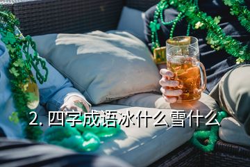2. 四字成語冰什么雪什么