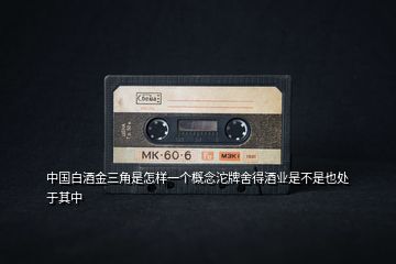 中國白酒金三角是怎樣一個概念沱牌舍得酒業是不是也處于其中