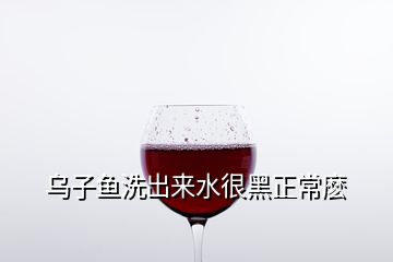 烏子魚(yú)洗出來(lái)水很黑正常麼