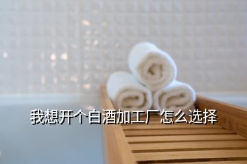我想開(kāi)個(gè)白酒加工廠怎么選擇