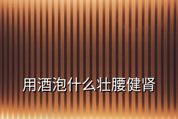 用酒泡什么壯腰健腎