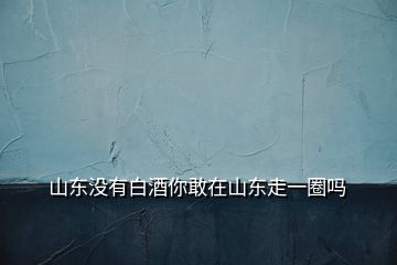 山東沒有白酒你敢在山東走一圈嗎