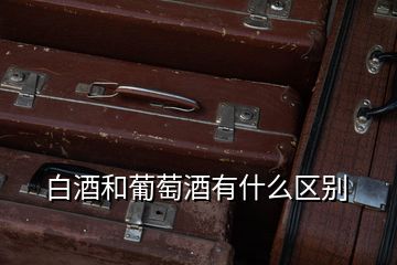 白酒和葡萄酒有什么區別