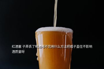 紅酒塞 子弄丟了喝酒喝不完用什么方法把瓶子蓋住不影響酒質量呀