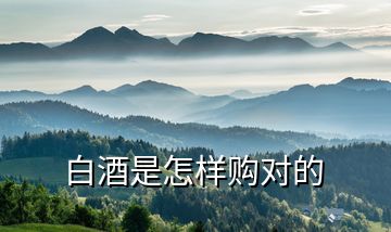 白酒是怎樣購對的
