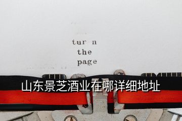 山東景芝酒業在哪詳細地址