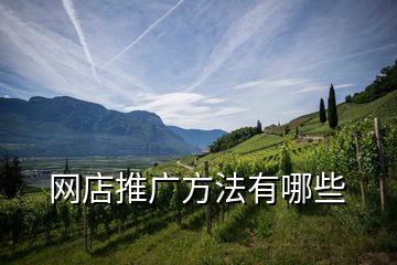 網店推廣方法有哪些