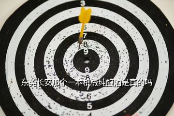 東莞長安那個一本機械純釀酒是真的嗎