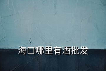 海口哪里有酒批發