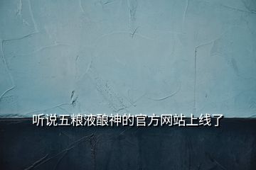 聽說五糧液釀神的官方網站上線了