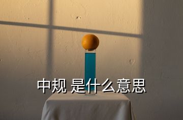 中規 是什么意思