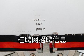 桂聘網招聘信息