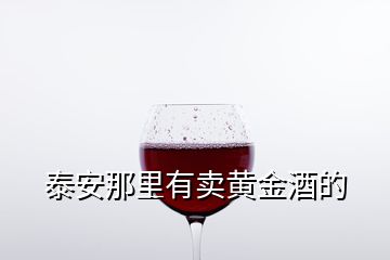 泰安那里有賣黃金酒的