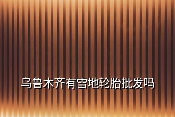 烏魯木齊有雪地輪胎批發嗎