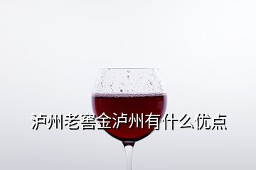 瀘州老窖金瀘州有什么優點