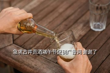急求古井貢酒端午節促銷廣告詞 謝謝了