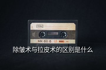 除皺術與拉皮術的區別是什么
