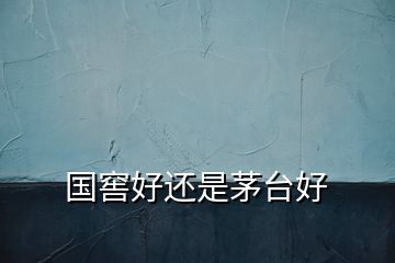 國窖好還是茅臺(tái)好