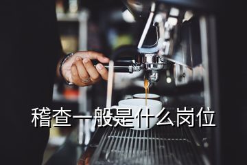 稽查一般是什么崗位