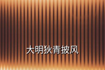 大明狄青披風