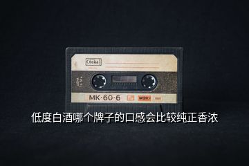 低度白酒哪個牌子的口感會比較純正香濃