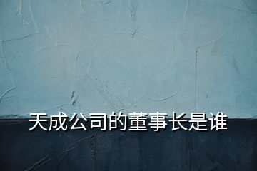 天成公司的董事長是誰