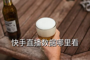 快手直播數據哪里看