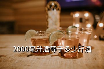 2000毫升酒等于多少斤酒