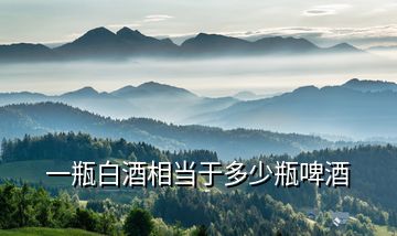 一瓶白酒相當于多少瓶啤酒