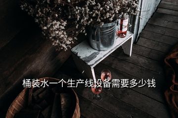桶裝水一個生產線設備需要多少錢