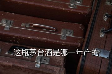 這瓶茅臺酒是哪一年產的