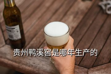 貴州鴨溪窖是哪年生產的